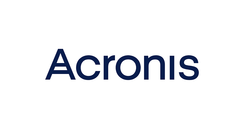 Acronis logo in navy blue on a white background.