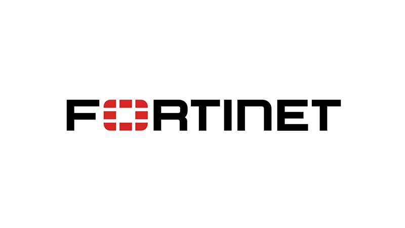 Logo of Fortinet, featuring the word 