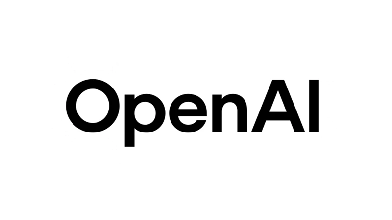 Logo of OpenAI in bold black text on a white background.