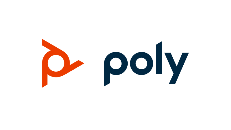 Logo for Poly, featuring a stylized 
