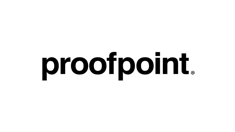 Logo of Proofpoint, featuring the word 