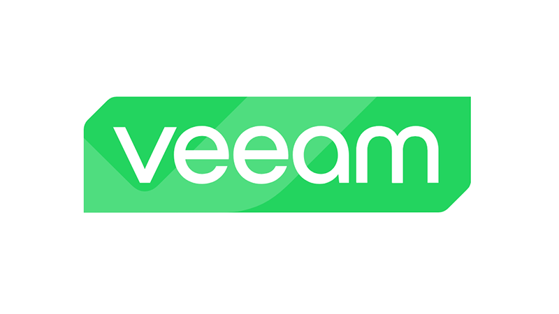 Logo of Veeam, featuring the word 